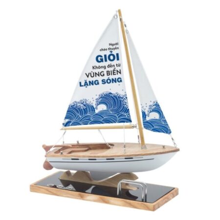 Lucky C300.T8 boat model decorative gift from composite and natural wood
